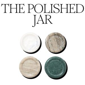 The Polished Jar Aegean Marble Coasters - Set of 4